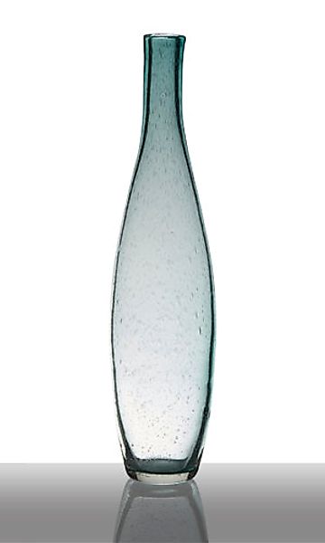 Glasvase Flaschenvase Dekovase Blütenvase Belly Aquablau 40 cm günstig online kaufen