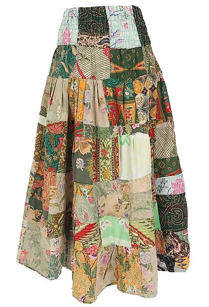 Guru-Shop Minirock Weit schwingender upcycling Patchwork,.. alternative Bek günstig online kaufen