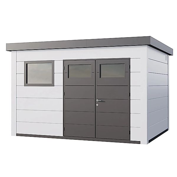 Gerätehaus Classico 3930+ mit Weiße Ecken 388 cm x 298 cm Weiß günstig online kaufen