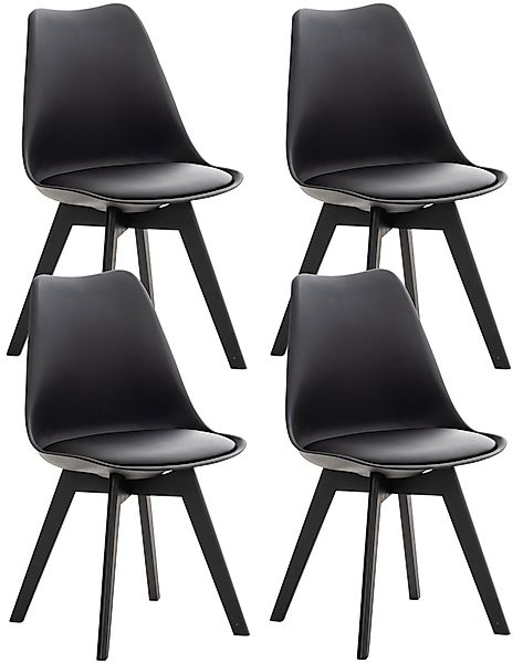 CLP Küchenstuhl Linares (4er Set), Buchenholz-Gestell, günstig online kaufen