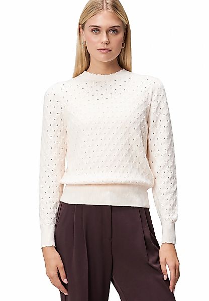 Zero Strickpullover "zero Damen Pullover mit Lochstrickmuster", (1 tlg.), L günstig online kaufen