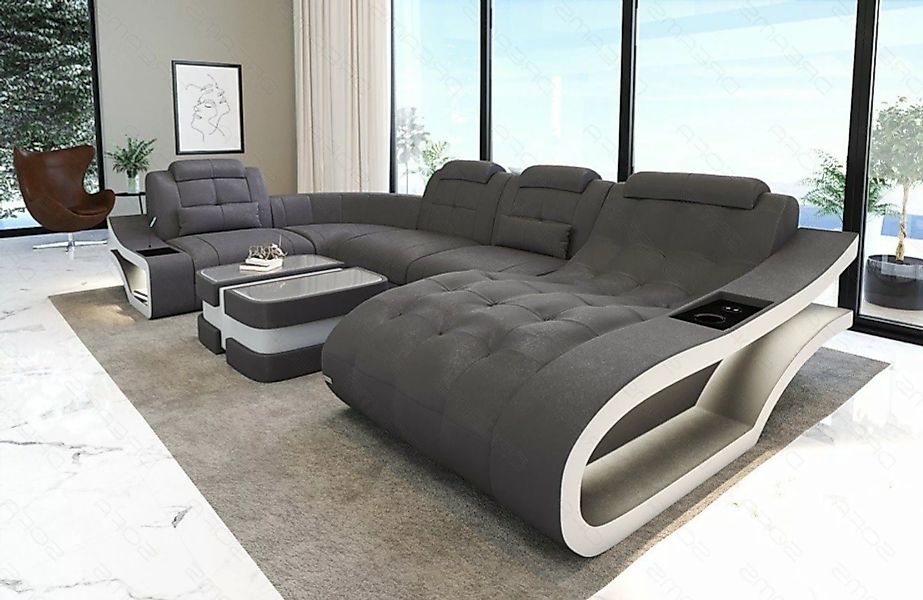 Sofa Dreams Wohnlandschaft Polster Stoff Sofa Elegante A - U Form Stoffsofa günstig online kaufen