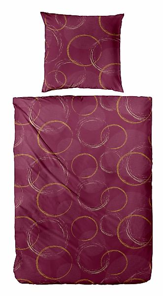 Primera Bettwäsche "Mako-Satin -Bettwäsche Trace" 2 Stk. mit frischem Kreis günstig online kaufen