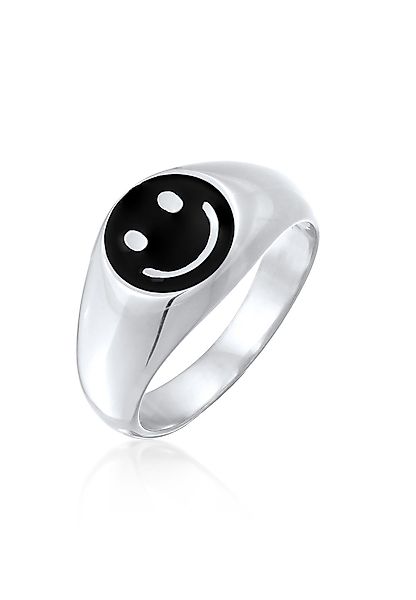 Kuzzoi Siegelring Herren Siegelring Smiling Emaille günstig online kaufen