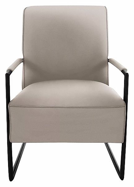 K+W Komfort & Wohnen Cocktailsessel, mit bezogenen Armlehnen, Gestell in Me günstig online kaufen
