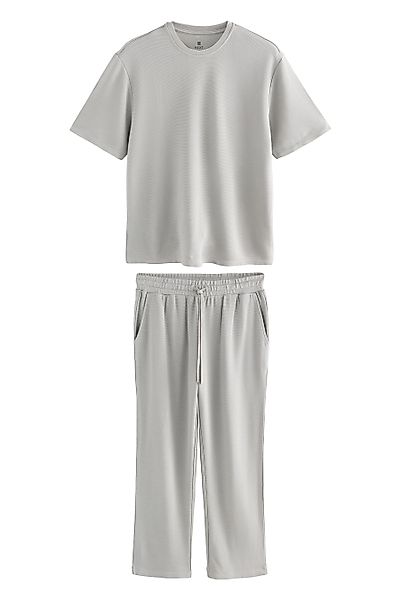 Next Pyjama Schlafanzug aus strukturiertem Modal günstig online kaufen