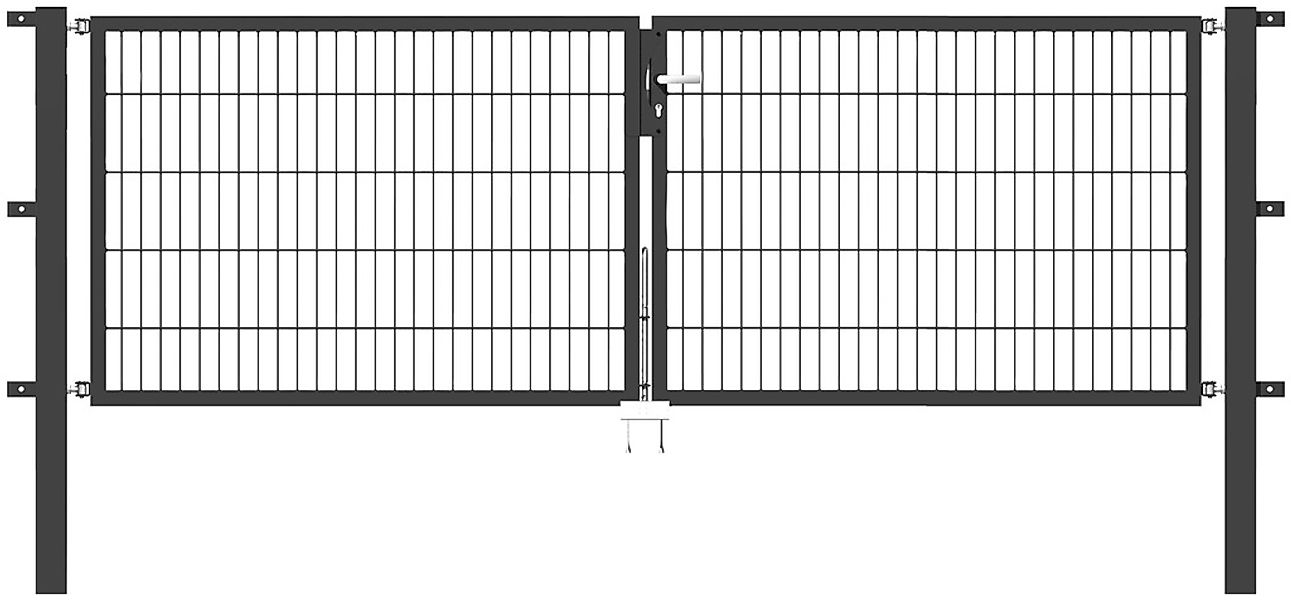 Alberts Zaundoppeltür "Flexo" 300 cm Breite (150cm + 150cm), in versch. Höh günstig online kaufen