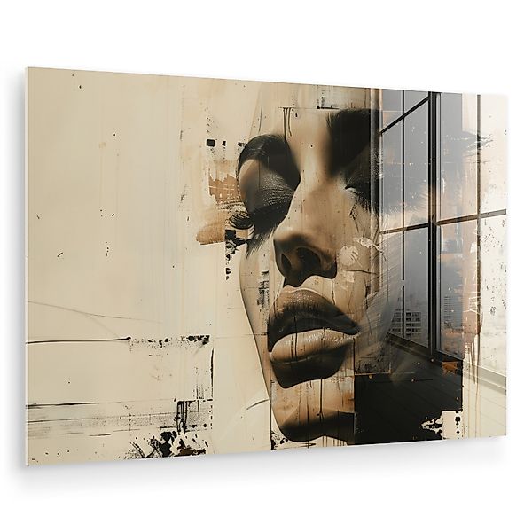 MuchoWow Acrylglasbild Frau - Gesicht - günstig online kaufen