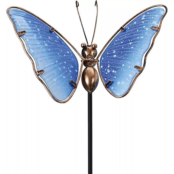 Gartenstecker Schmetterling Blau 95 cm günstig online kaufen