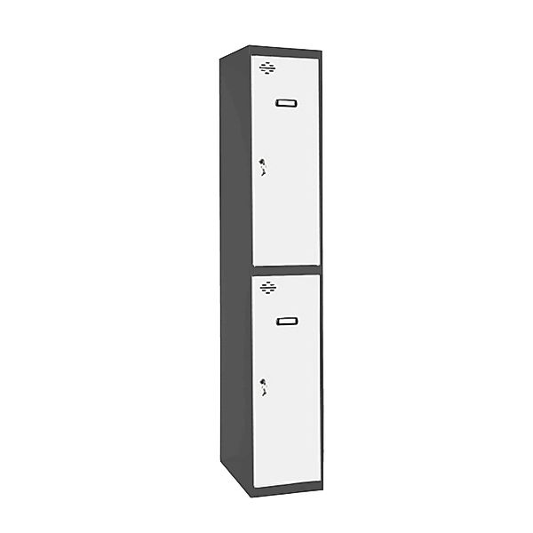 PROREGAL Spind AMEGO HxBxT 180 x 40 x 50 cm 2 Abteile Grundmodul Anthrazit- günstig online kaufen