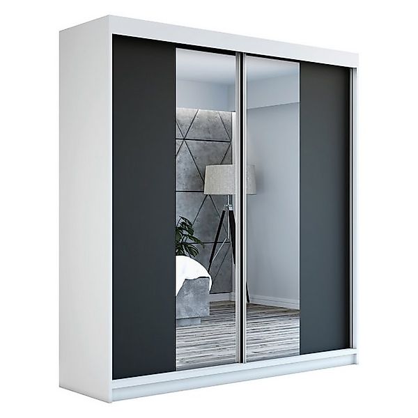 A&J MöbelLand GmbH Schwebetürenschrank NEO 160 cm 2-türig Schrank mit Spieg günstig online kaufen