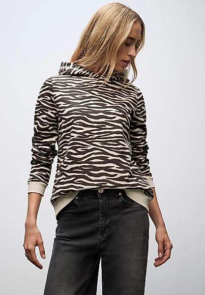 STREET ONE Hoodie, mit Zebramuster günstig online kaufen