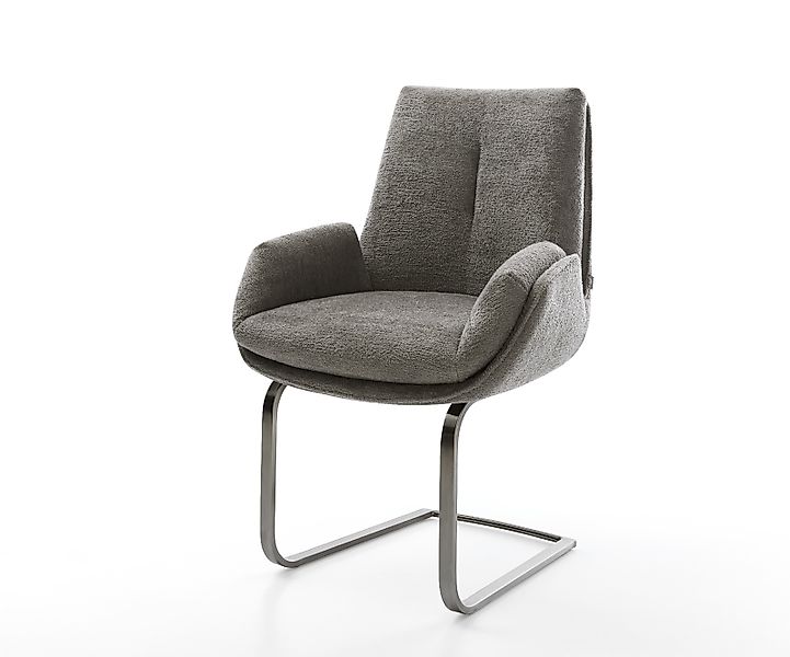 Freischwinger Clea-Flex Bouclé Soft Schlamm Freischwinger flach Graphit günstig online kaufen