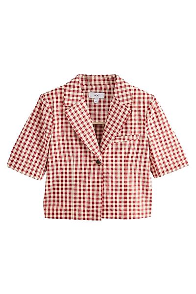 Next Kurzjacke Kurzarmoberteil mit Vichy-Karos (1-St) günstig online kaufen