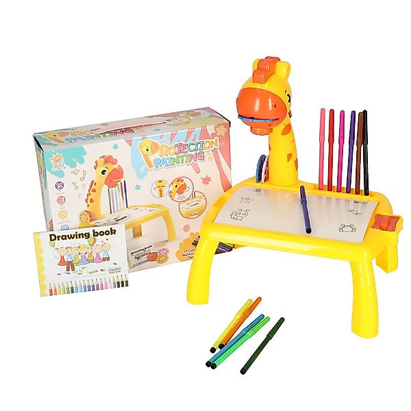 Ikonka Zeichentisch Giraffe Kreativer Kinder Zeichenprojektor günstig online kaufen