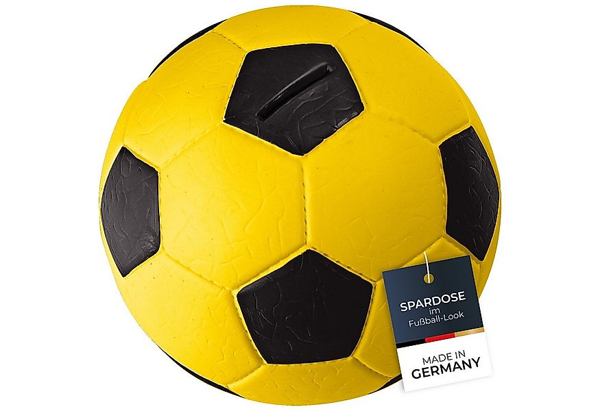 HMF Spardose Fußball-Spardose mit Schloss in Lederoptik, 15 cm Durchmesser, günstig online kaufen