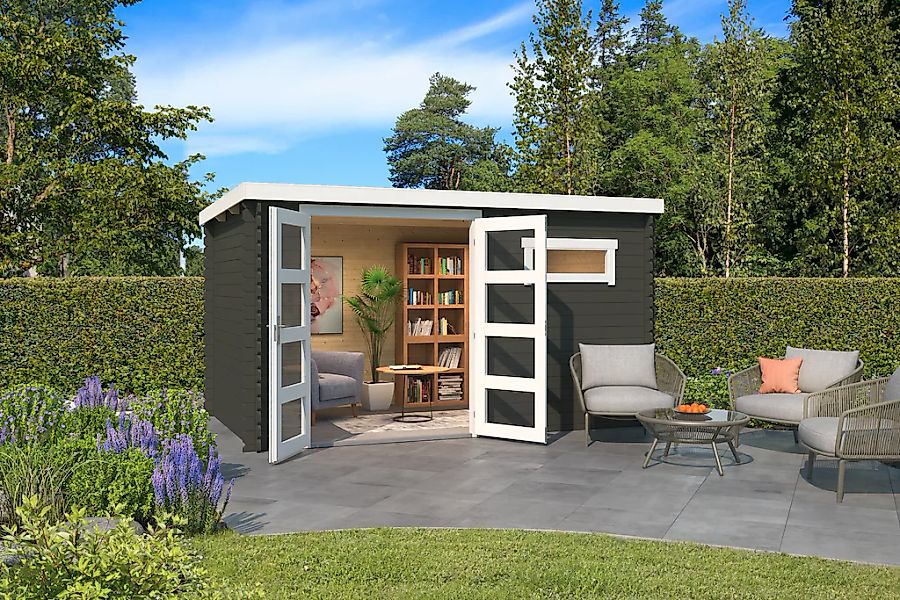 Nordic Holz Gartenhaus "Augusta", (Doppeltür mit acht Lichtausschnitten) günstig online kaufen