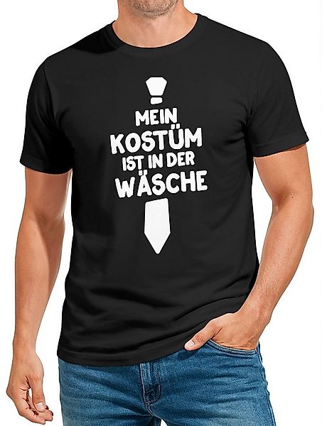 MoonWorks Print-Shirt Herren T-Shirt Mein Kostüm ist in der Wäsche Fasching günstig online kaufen