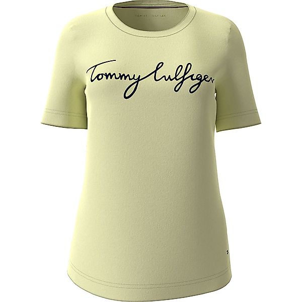 Tommy Hilfiger Signature Logo Kurzarm Rundhalsausschnitt T-shirt XS Frosted günstig online kaufen