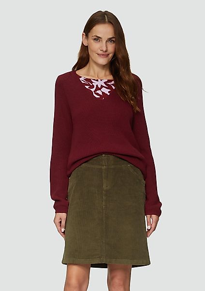 s.Oliver Longpullover Strickpullover Strickpullover mit V-Ausschnitt günstig online kaufen