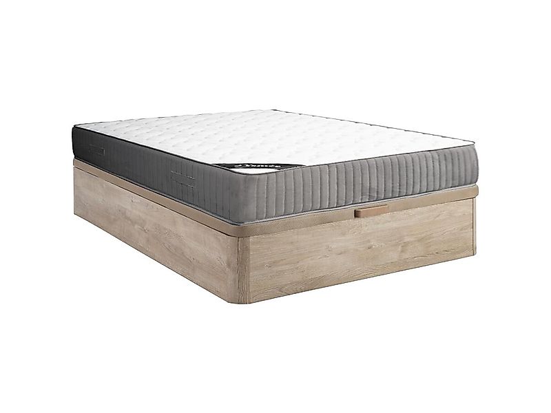Set aus Bettgestell mit Bettkasten + Kaltschaummatratze - 160 x 200 cm - Au günstig online kaufen