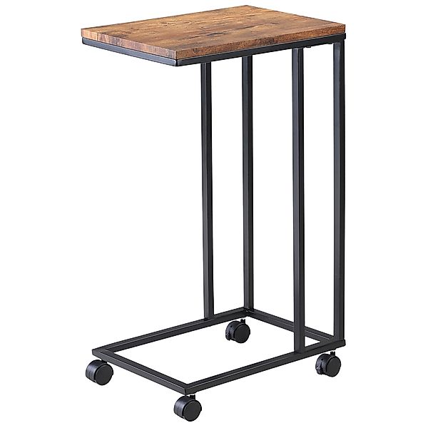Beistelltisch Schwarz 50x35x65/70cm mit Rollen günstig online kaufen
