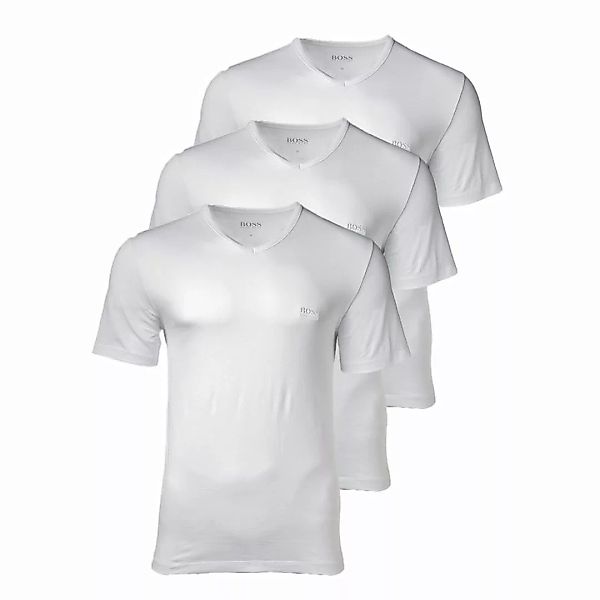 HUGO BOSS 3 Pack Cotton Classic V-Neck T-Shirt, Shirt SS VN, Einfarbig / Fa günstig online kaufen