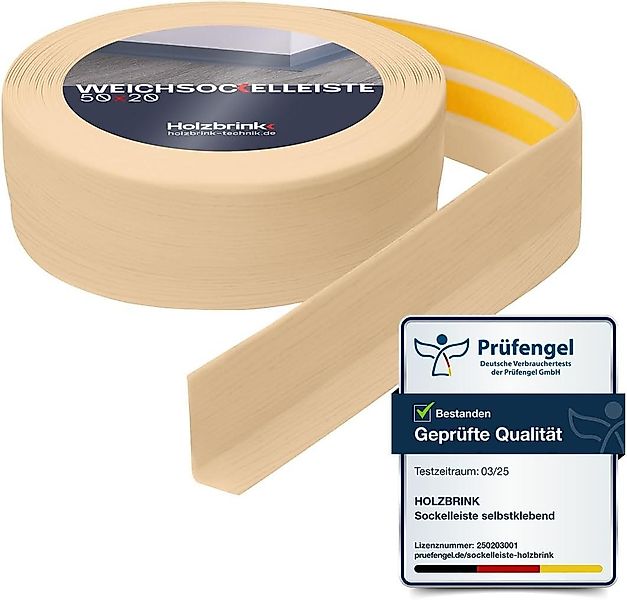 HOLZBRINK Sockelleiste HOLZBRINK selbstklebend PVC 50x20mm, 1 m, L: 100 cm, günstig online kaufen
