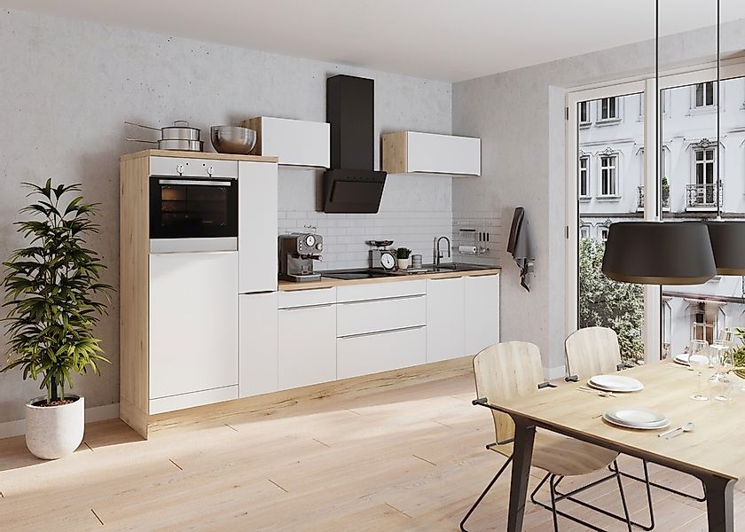 KOCHSTATION Küchenzeile »KS-Aken« Breite 330 cm, wahlweise mit E-Geräten, m günstig online kaufen