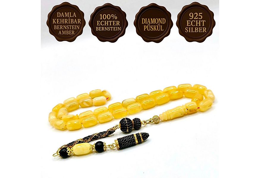 M-Punkt24 Kettenanhänger Tesbih Tespih Damla Kehribar Bernstein Amber (25 G günstig online kaufen