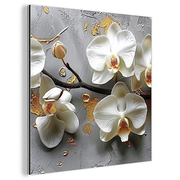 MuchoWow Metallbild Blumen - Orchidee - günstig online kaufen