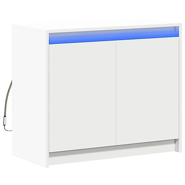 vidaXL LED-Sideboard Weiß 72x34x61 cm Holzwerkstoff 852173 günstig online kaufen