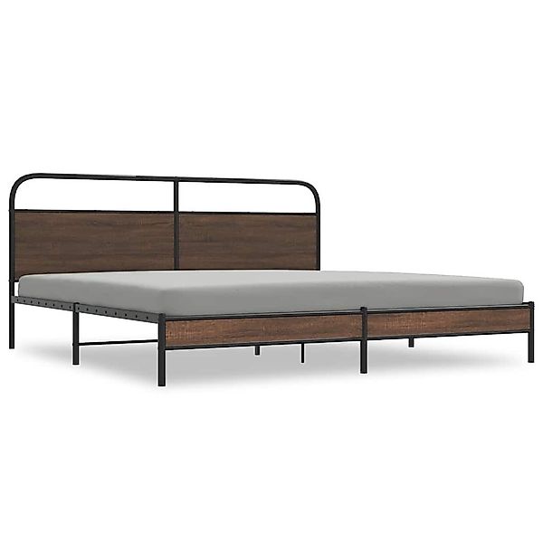 vidaXL Bett Metallbett ohne Matratze Braun günstig online kaufen