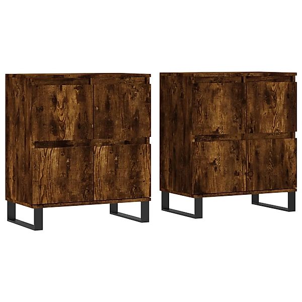 vidaXL Sideboards 2 Stk Räuchereiche Holzwerkstoff 3190186 günstig online kaufen