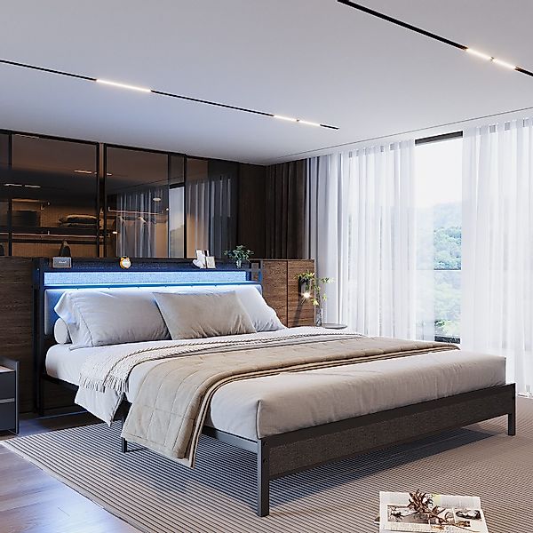 HOMALL Bettgestell Metallbett Bettgestell Doppelbett für günstig online kaufen
