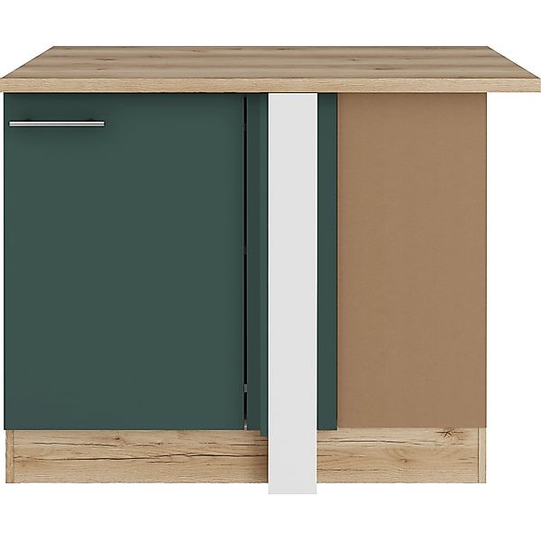 OPTIFIT Savona405 Küchen-Eck-Unterschrank 110 cm Steingrün günstig online kaufen