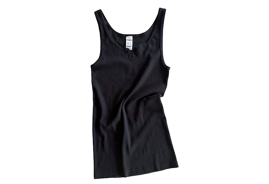 HERMKO Achseltop 1440 mit Spitze, 100 % Bio-Baumwolle, Tank Top, Feinripp günstig online kaufen