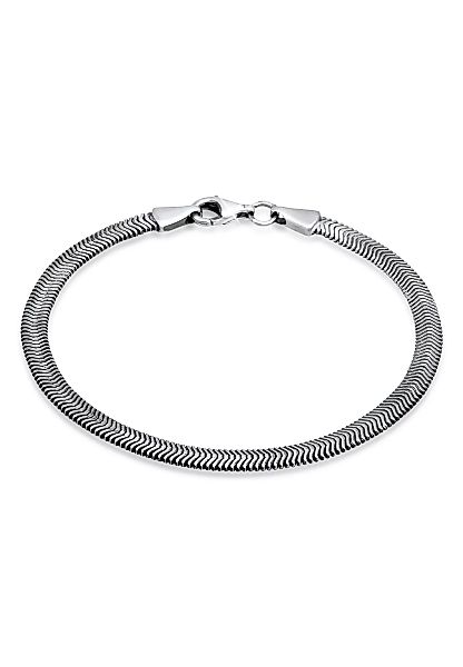 Kuzzoi Armband "Flach Elegant Schlangenkette Fischgräte 925 Silber" günstig online kaufen