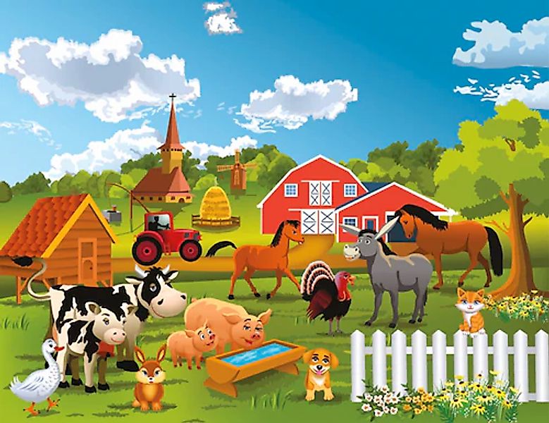 Papermoon Fototapete Farm, Bauernhof, glatt günstig online kaufen