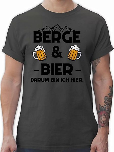 Shirtracer T-Shirt Berge und Bier schwarz Sprüche Statement mit Spruch günstig online kaufen
