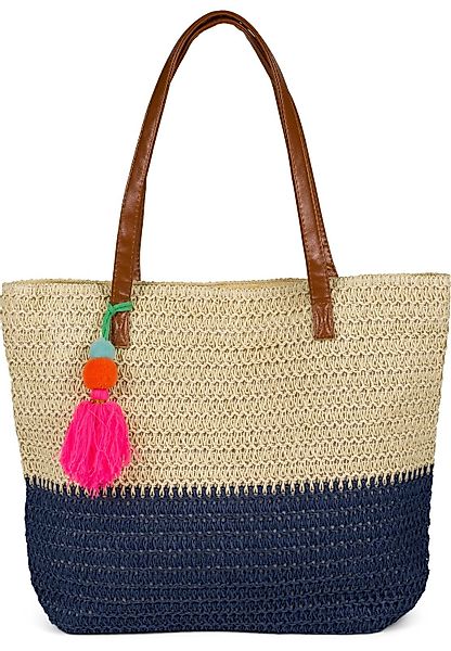 styleBREAKER Henkeltasche Korbflecht Henkeltasche - Basttasche günstig online kaufen
