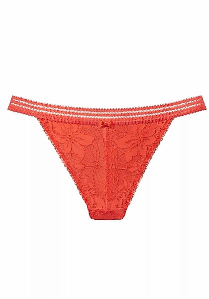 LASCANA Tanga aus floraler Jacquardspitze günstig online kaufen