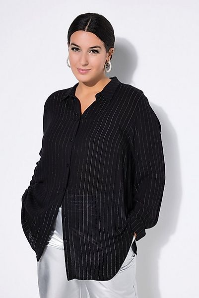 Studio Untold Hemdbluse Hemdbluse Boxy Shape Glitzerstreifen günstig online kaufen