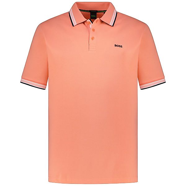 BOSS Poloshirt mit Kontrastdetails Farbe korallrot Größe: 5XL günstig online kaufen