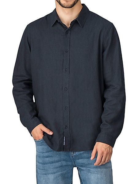 riverso Langarmhemd riverso Herren Leinen Hemd RIVFabio Regular Fit (1-tlg) günstig online kaufen