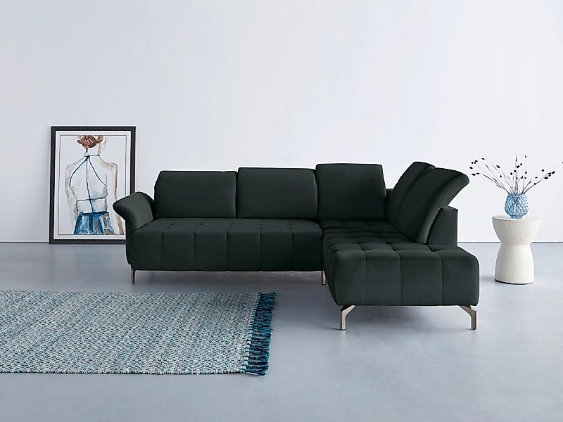 INOSIGN Ecksofa "Fresh L-Form", Federkern, wahlweise Kopfteilverstellung un günstig online kaufen