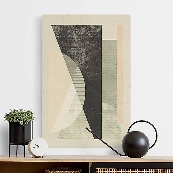 Leinwandbild auf Canvas Natural Sanftes Bauhaus mit Struktur günstig online kaufen