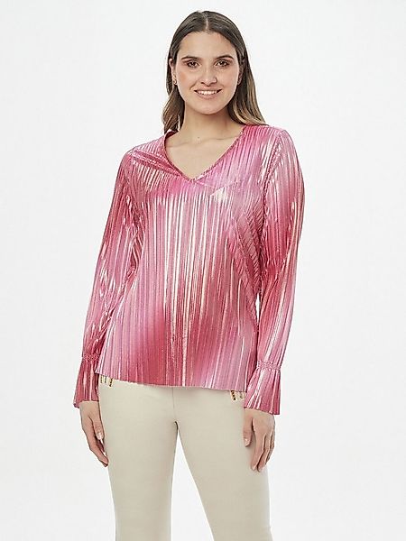 MONACO blue Langarmshirt Blusenshirt Figurumspielend in roségold foliert günstig online kaufen