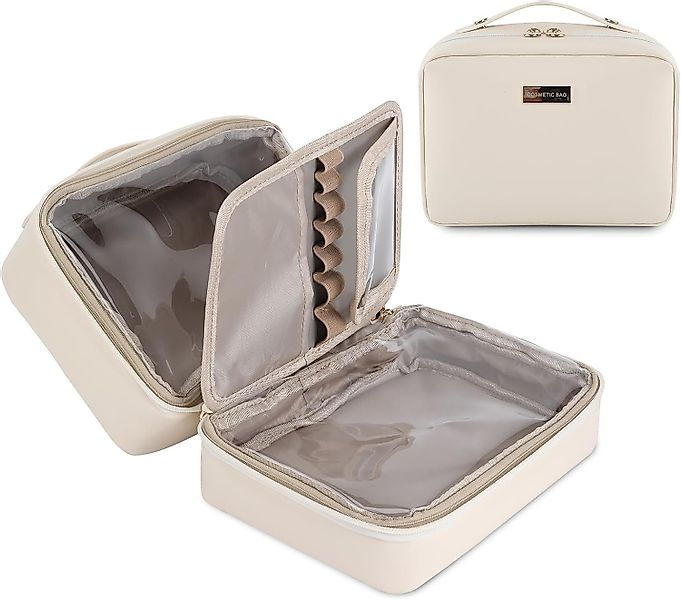 Coonoor Kulturbeutel PU-Leder Wasserdicht Kosmetiktasche mit günstig online kaufen