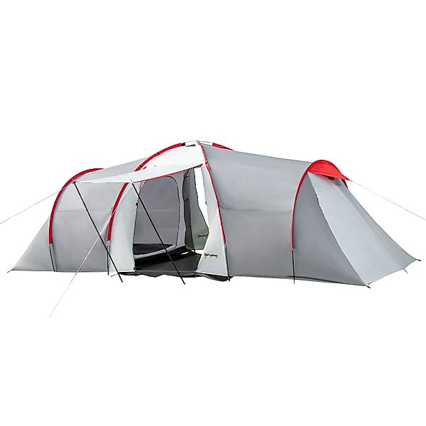 Outsunny Tunnelzelt Campingzelt mit 2 Schlafzimmern, günstig online kaufen
